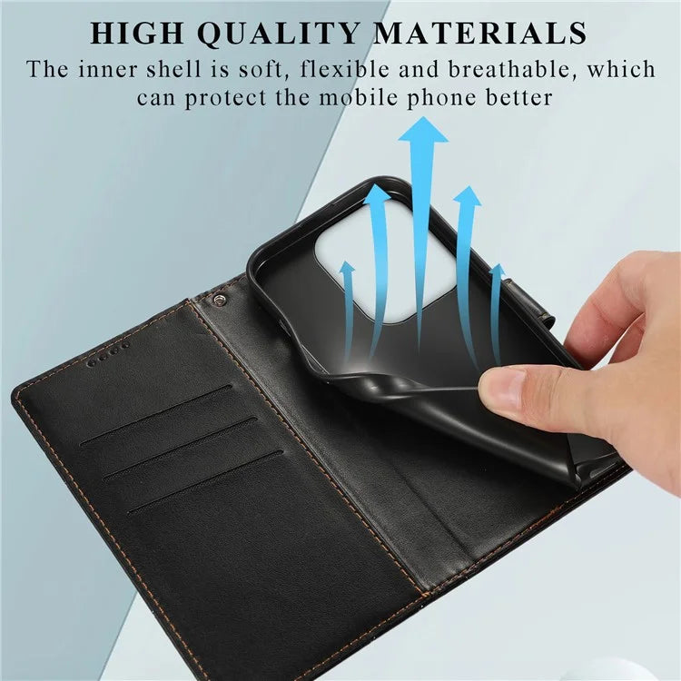DF-06 For Xiaomi Redmi Turbo 3 5G / Poco F6 5G Wholesale Phone Case Line Imprint Leather Wallet Cover