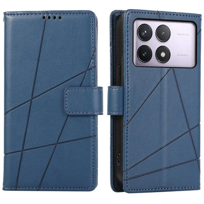 DF-06 For Xiaomi Poco F6 Pro 5G / Redmi K70 5G / K70 Pro 5G Phone Case Line Imprint Leather Wallet Cover
