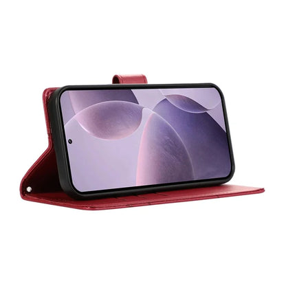 DF-06 For Xiaomi Poco F6 Pro 5G / Redmi K70 5G / K70 Pro 5G Phone Case Line Imprint Leather Wallet Cover