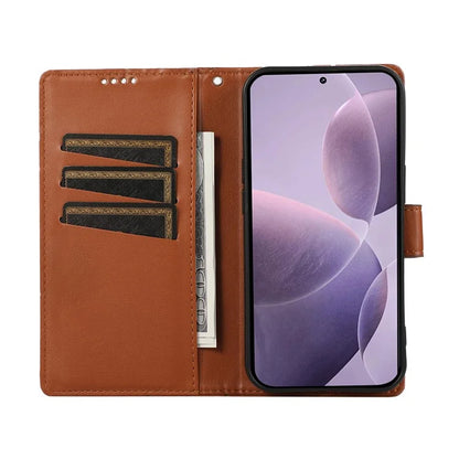 DF-06 For Xiaomi Poco F6 Pro 5G / Redmi K70 5G / K70 Pro 5G Phone Case Line Imprint Leather Wallet Cover
