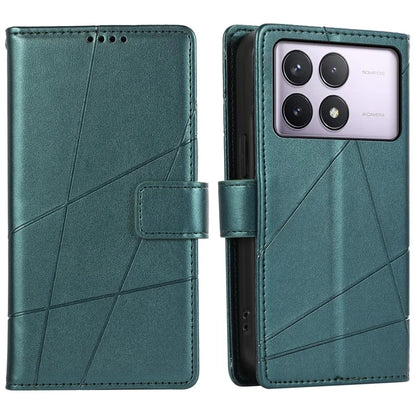 DF-06 For Xiaomi Poco F6 Pro 5G / Redmi K70 5G / K70 Pro 5G Phone Case Line Imprint Leather Wallet Cover