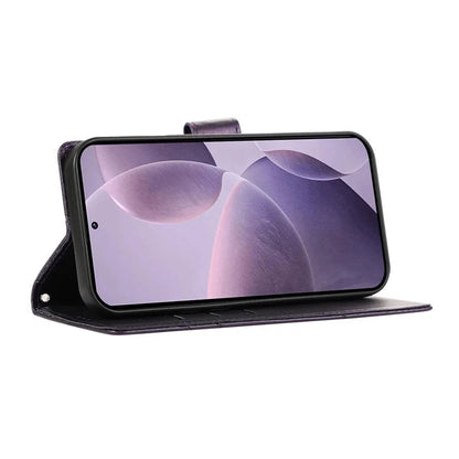 DF-06 For Xiaomi Poco F6 Pro 5G / Redmi K70 5G / K70 Pro 5G Phone Case Line Imprint Leather Wallet Cover