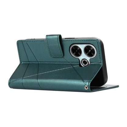 DF-06 For Xiaomi Redmi 13 4G / 5G / Note 13R 5G / Poco M6 4G Phone Case Leather Wallet Cover Line Imprint