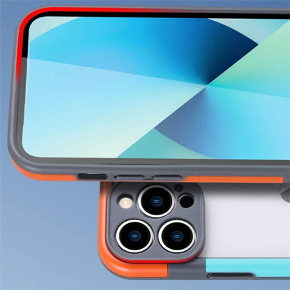 WOLMTT For iPhone 16 Pro Case Color Frame PC+TPU Clear Phone Cover