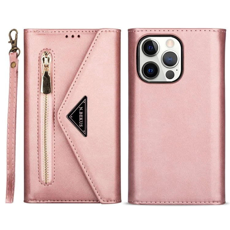 N.BEKUS For iPhone 16 Pro Max Cases Skin-Touch Cell Phone Cover with Short + Long Strap