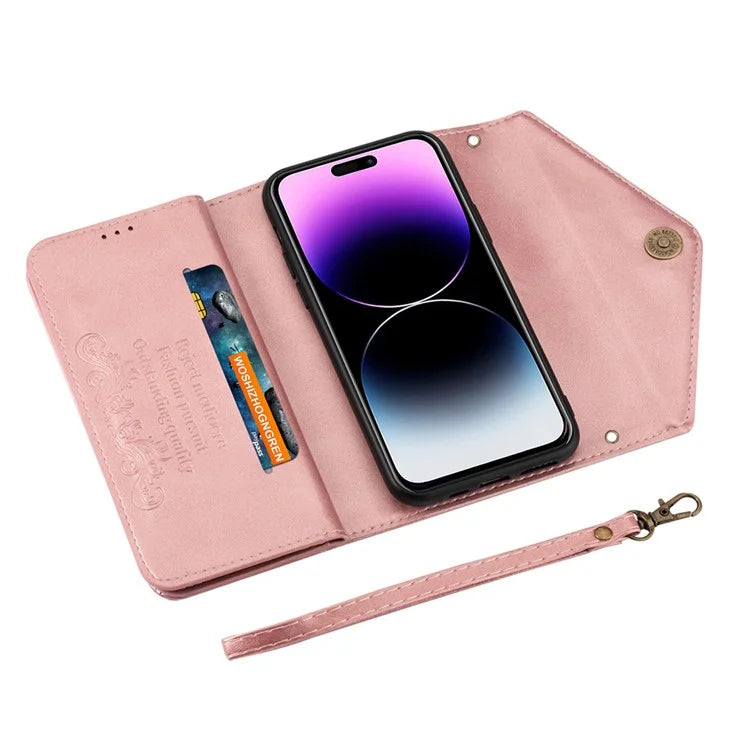 N.BEKUS For iPhone 16 Pro Max Cases Skin-Touch Cell Phone Cover with Short + Long Strap