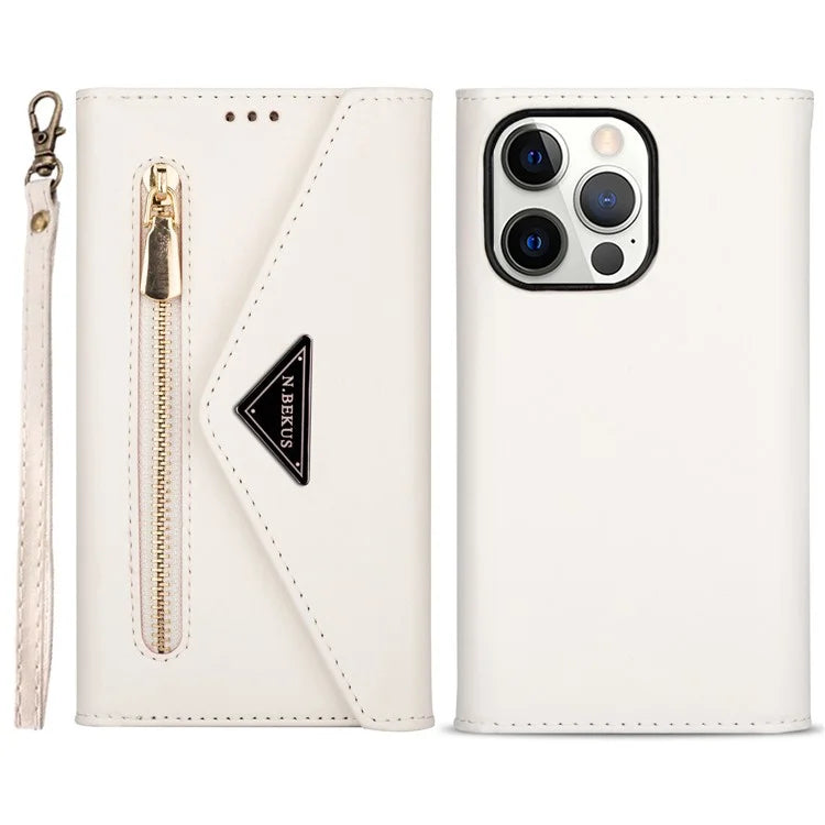 N.BEKUS For iPhone 16 Pro Max Cases Skin-Touch Cell Phone Cover with Short + Long Strap
