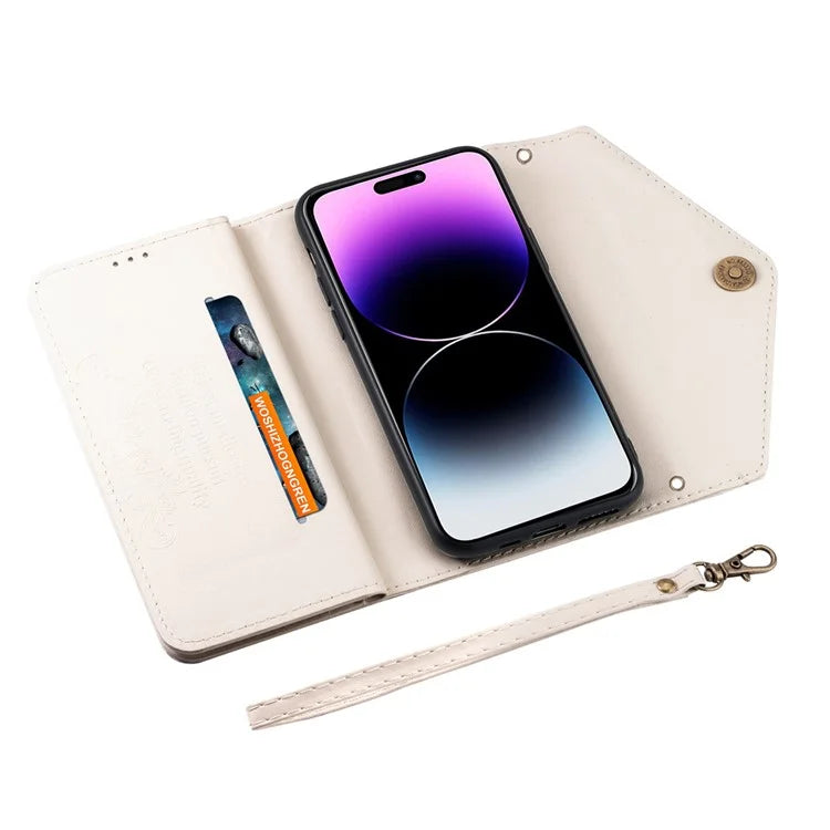 N.BEKUS For iPhone 16 Pro Max Cases Skin-Touch Cell Phone Cover with Short + Long Strap