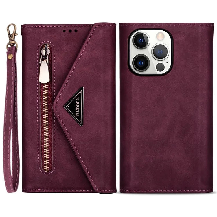 N.BEKUS For iPhone 16 Pro Max Cases Skin-Touch Cell Phone Cover with Short + Long Strap
