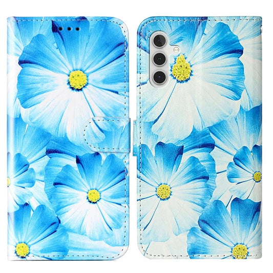 For Samsung Galaxy A55 5G Case Leather Card Slots Viewing Stand Phone Cover Pattern Printed