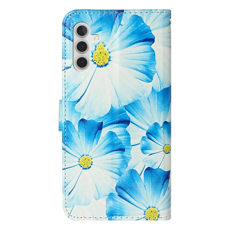 For Samsung Galaxy A55 5G Case Leather Card Slots Viewing Stand Phone Cover Pattern Printed