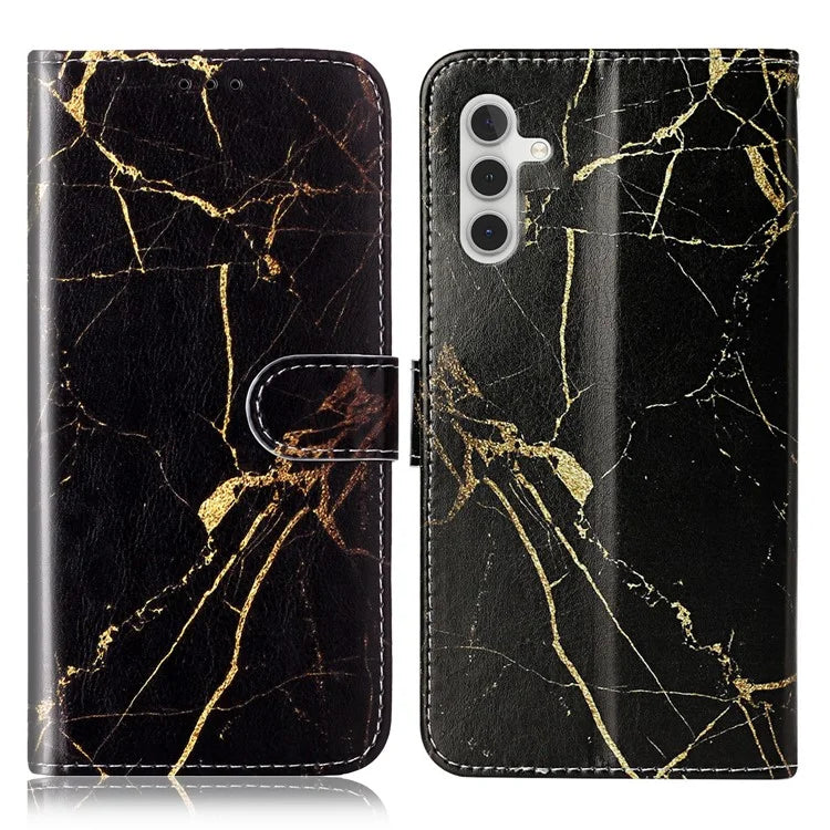 For Samsung Galaxy A55 5G Case Leather Card Slots Viewing Stand Phone Cover Pattern Printed