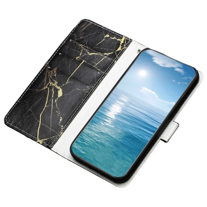 For Samsung Galaxy A55 5G Case Leather Card Slots Viewing Stand Phone Cover Pattern Printed