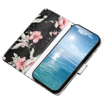 For Samsung Galaxy A55 5G Case Leather Card Slots Viewing Stand Phone Cover Pattern Printed