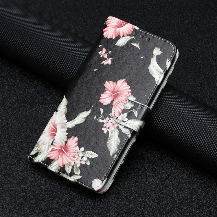 For Samsung Galaxy A55 5G Case Leather Card Slots Viewing Stand Phone Cover Pattern Printed
