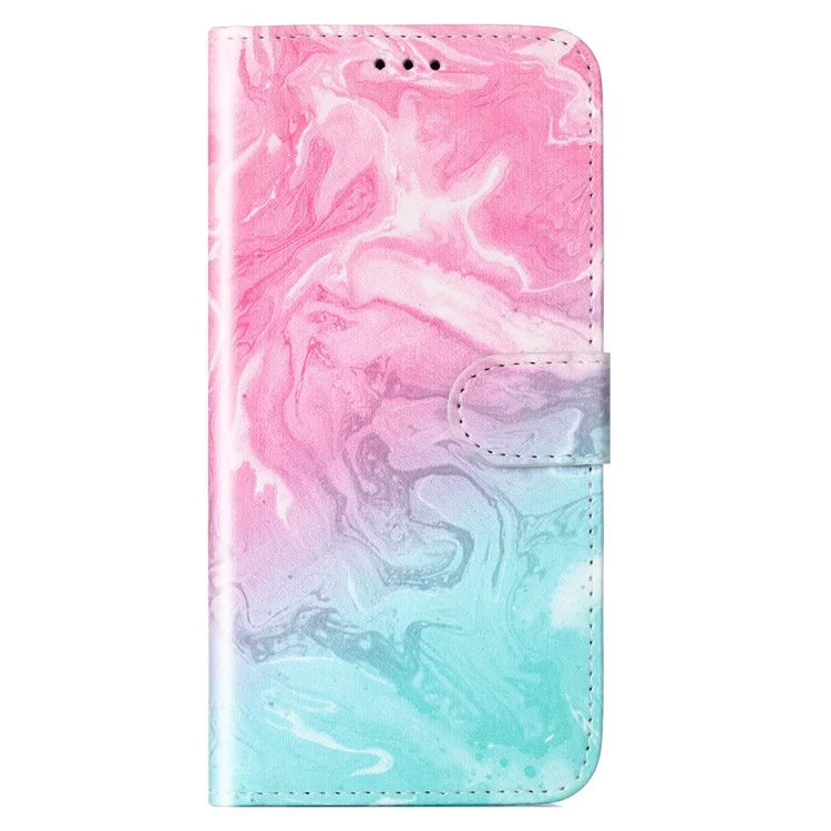 For Samsung Galaxy A55 5G Case Leather Card Slots Viewing Stand Phone Cover Pattern Printed