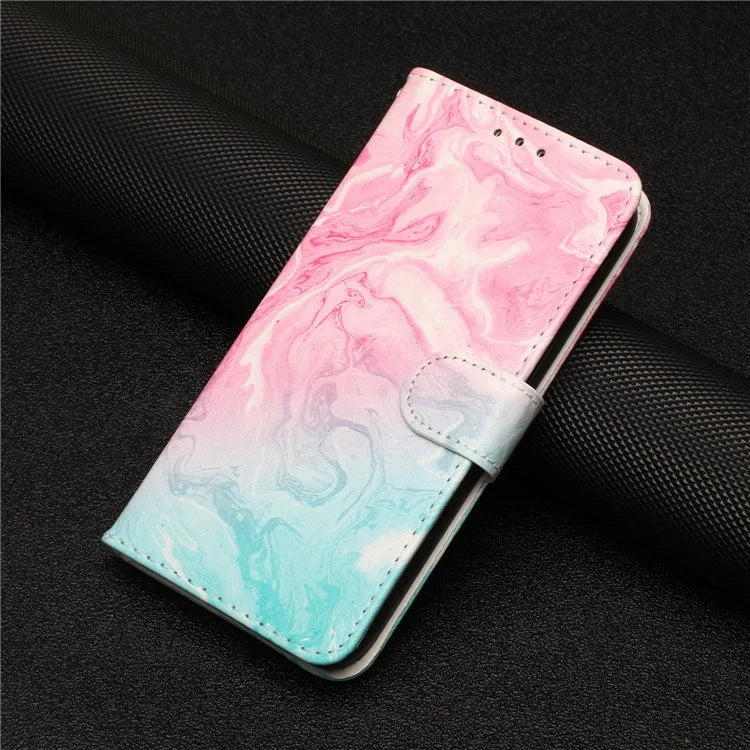 For Samsung Galaxy A55 5G Case Leather Card Slots Viewing Stand Phone Cover Pattern Printed