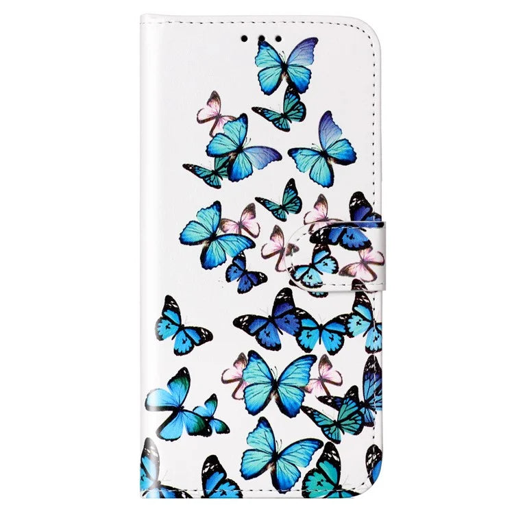 For Samsung Galaxy A55 5G Case Leather Card Slots Viewing Stand Phone Cover Pattern Printed