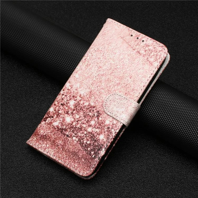 For Samsung Galaxy A55 5G Case Leather Card Slots Viewing Stand Phone Cover Pattern Printed
