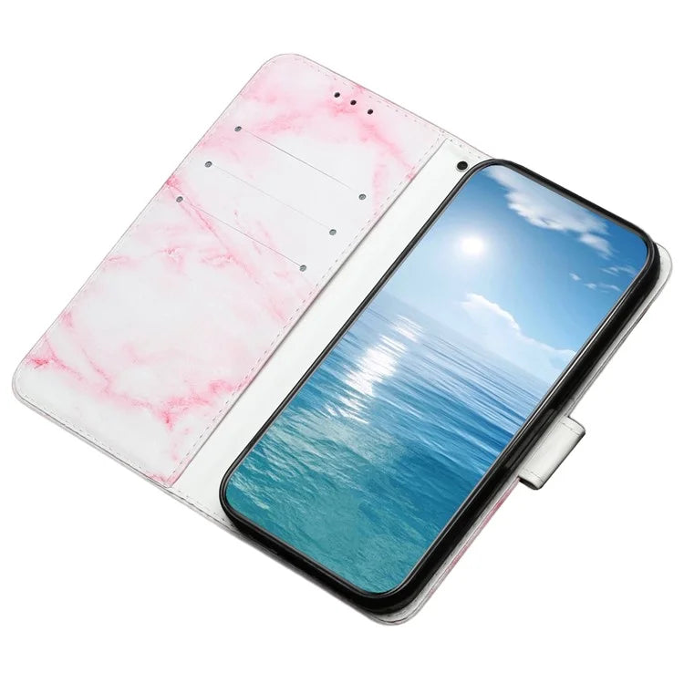 For Samsung Galaxy A55 5G Case Leather Card Slots Viewing Stand Phone Cover Pattern Printed