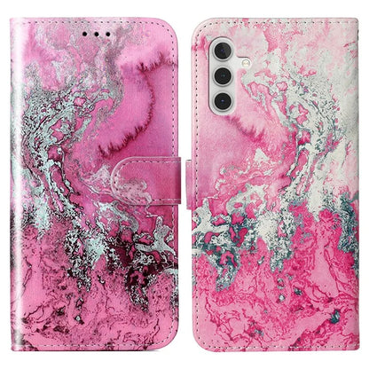 For Samsung Galaxy A55 5G Case Leather Card Slots Viewing Stand Phone Cover Pattern Printed