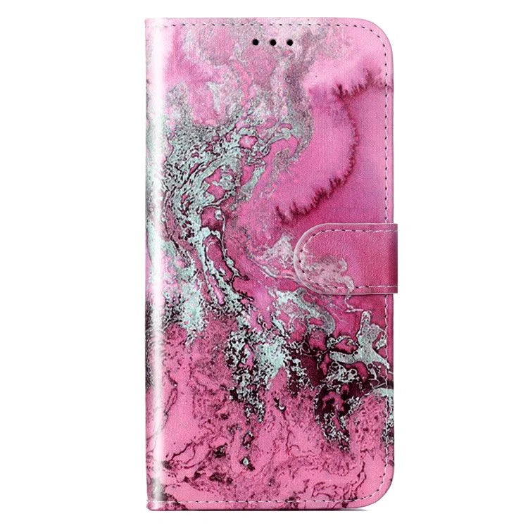 For Samsung Galaxy A55 5G Case Leather Card Slots Viewing Stand Phone Cover Pattern Printed