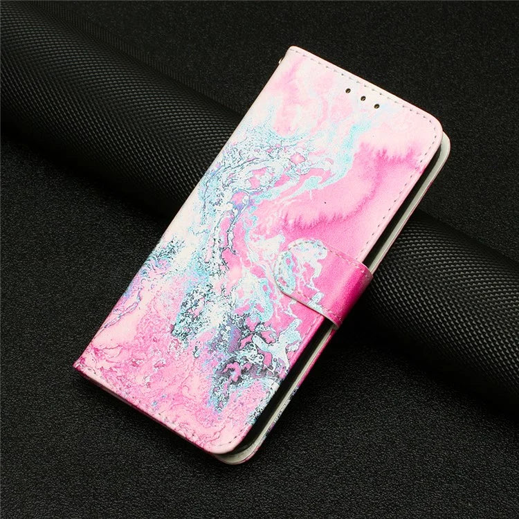 For Samsung Galaxy A55 5G Case Leather Card Slots Viewing Stand Phone Cover Pattern Printed