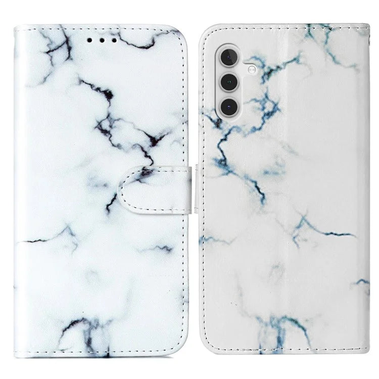 For Samsung Galaxy A55 5G Case Leather Card Slots Viewing Stand Phone Cover Pattern Printed