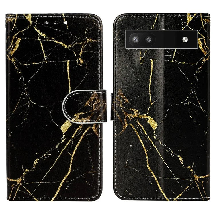 For Google Pixel 8a Case Leather Pattern Design Flip Wallet Phone Cover