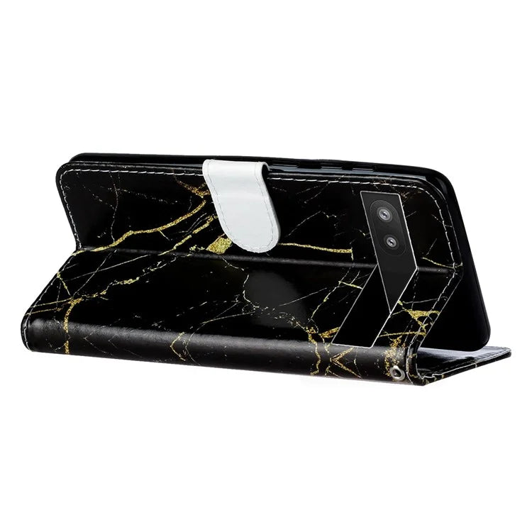 For Google Pixel 8a Case Leather Pattern Design Flip Wallet Phone Cover