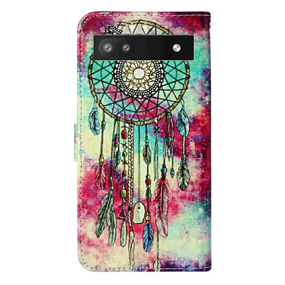 For Google Pixel 8a Case Leather Pattern Design Flip Wallet Phone Cover