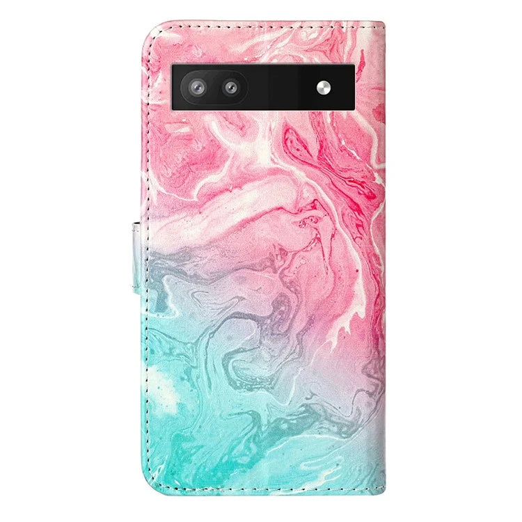For Google Pixel 8a Case Leather Pattern Design Flip Wallet Phone Cover