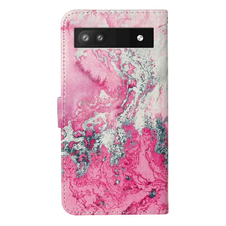 For Google Pixel 8a Case Leather Pattern Design Flip Wallet Phone Cover