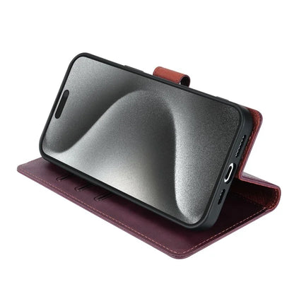 N.BEKUS CSJ-001 For iPhone 16 Pro Wallet Case PU Leather Cover with Stand