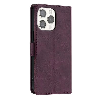 N.BEKUS CSJ-001 For iPhone 16 Pro Wallet Case PU Leather Cover with Stand