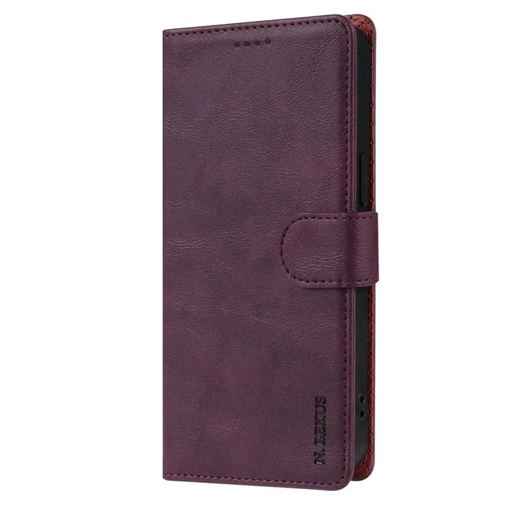 N.BEKUS CSJ-001 For iPhone 16 Pro Wallet Case PU Leather Cover with Stand