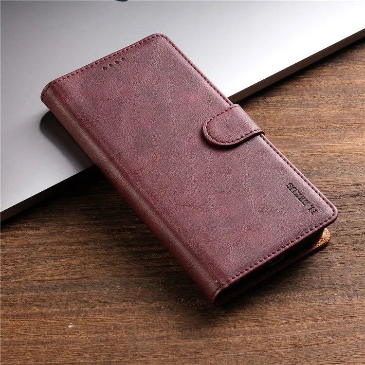 N.BEKUS CSJ-001 For iPhone 16 Pro Wallet Case PU Leather Cover with Stand