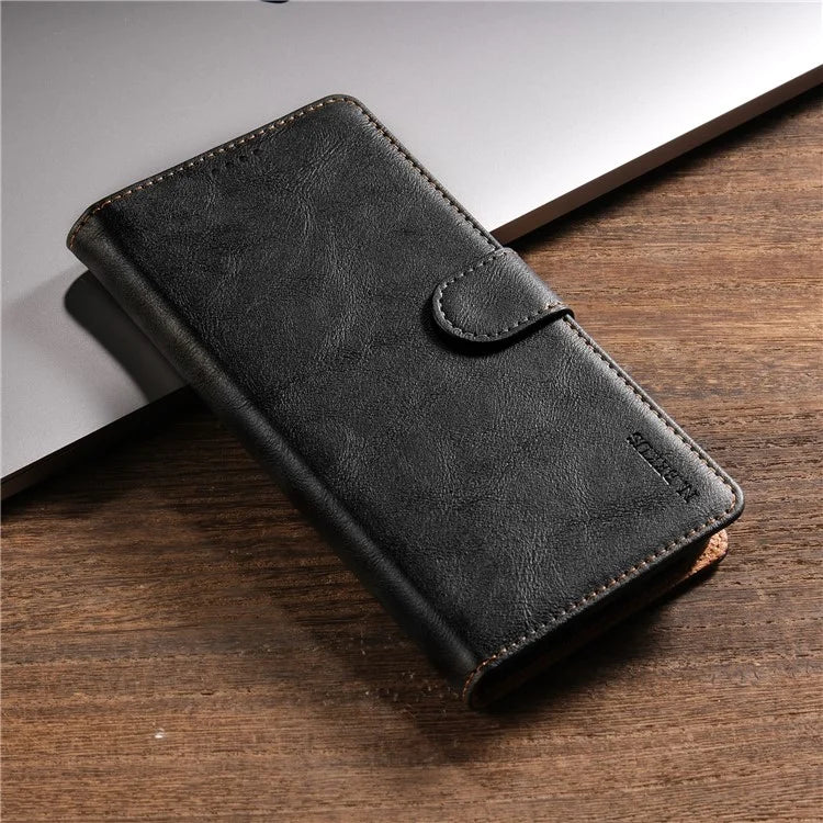 N.BEKUS CSJ-001 For iPhone 16 Pro Wallet Case PU Leather Cover with Stand