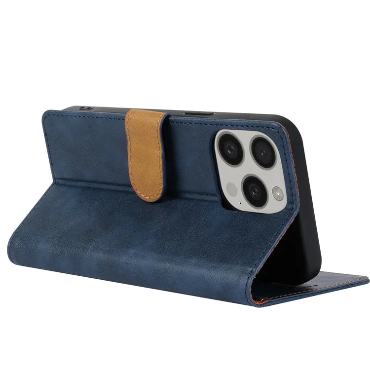 N.BEKUS CSJ-001 For iPhone 16 Pro Wallet Case PU Leather Cover with Stand