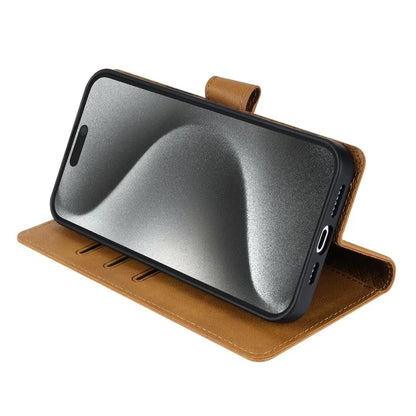 N.BEKUS CSJ-001 For iPhone 16 Pro Wallet Case PU Leather Cover with Stand