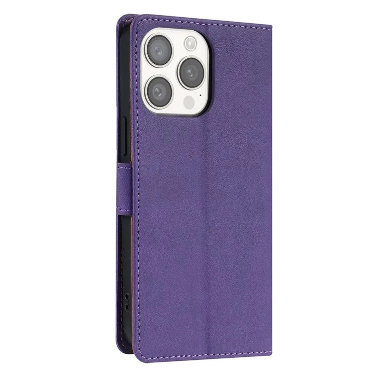 N.BEKUS CSJ-001 For iPhone 16 Pro Wallet Case PU Leather Cover with Stand