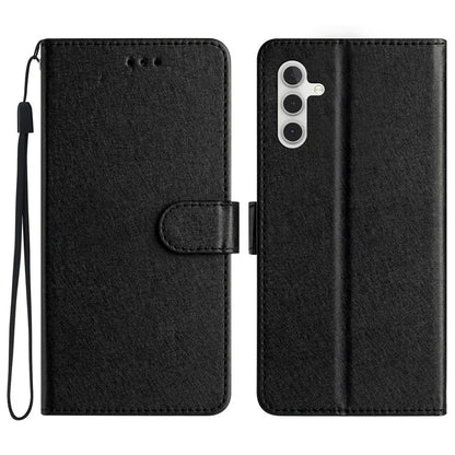 For Samsung Galaxy A55 5G Case Silk Texture Shockproof Leather Wallet Phone Cover
