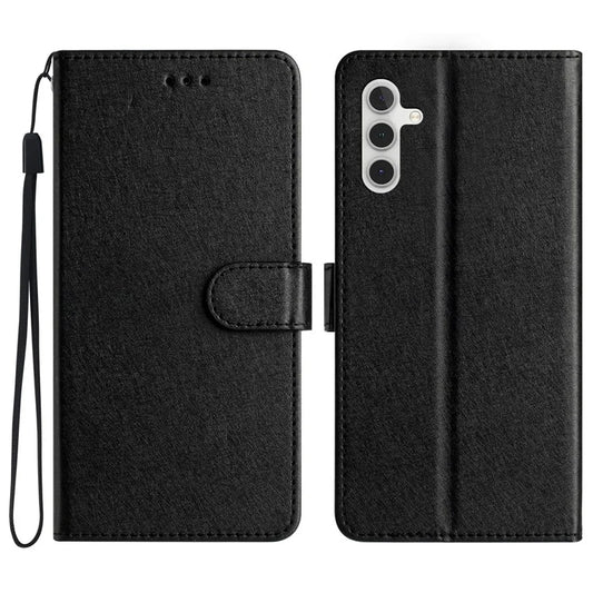 For Samsung Galaxy A55 5G Case Silk Texture Shockproof Leather Wallet Phone Cover