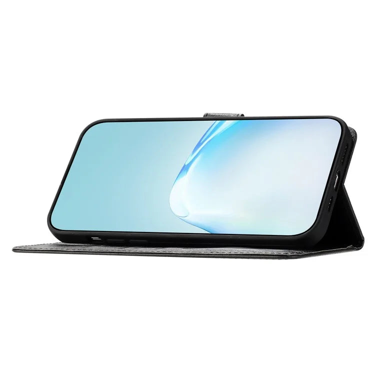 For Samsung Galaxy A55 5G Case Silk Texture Shockproof Leather Wallet Phone Cover