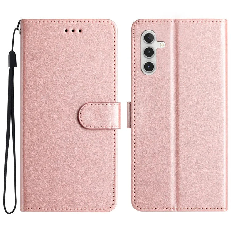 For Samsung Galaxy A55 5G Case Silk Texture Shockproof Leather Wallet Phone Cover