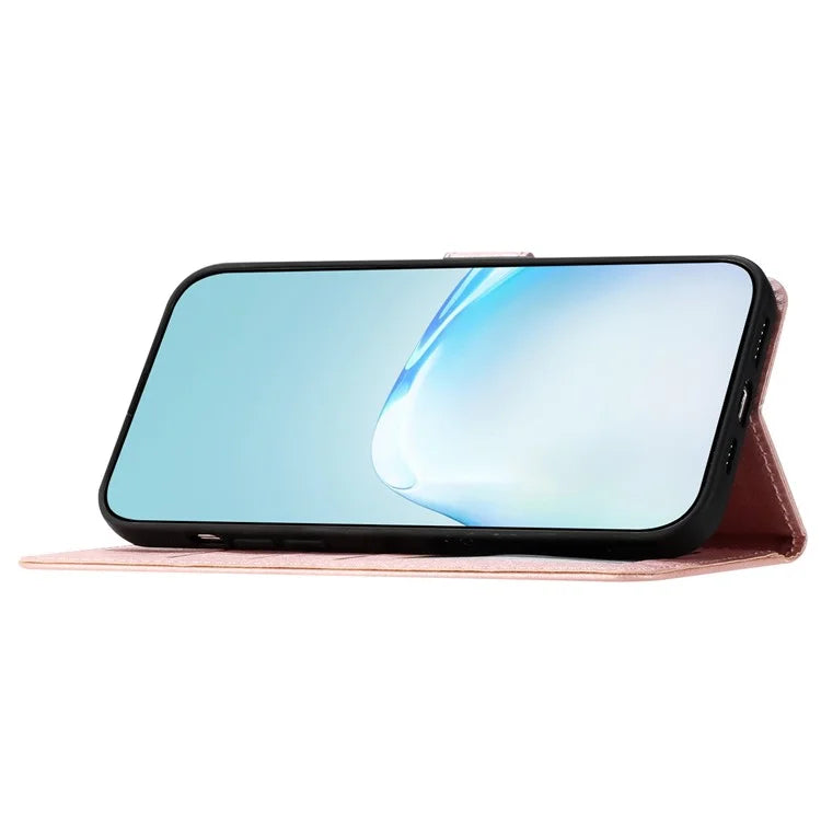 For Samsung Galaxy A55 5G Case Silk Texture Shockproof Leather Wallet Phone Cover