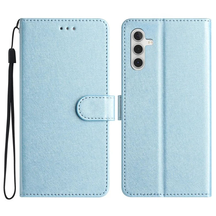 For Samsung Galaxy A55 5G Case Silk Texture Shockproof Leather Wallet Phone Cover