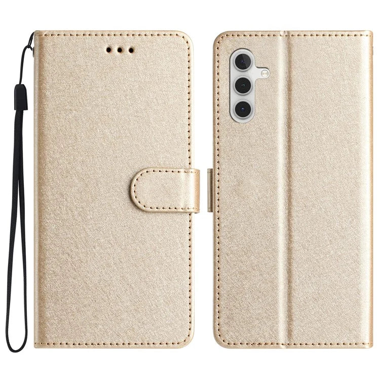 For Samsung Galaxy A55 5G Case Silk Texture Shockproof Leather Wallet Phone Cover