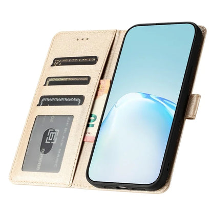 For Samsung Galaxy A55 5G Case Silk Texture Shockproof Leather Wallet Phone Cover