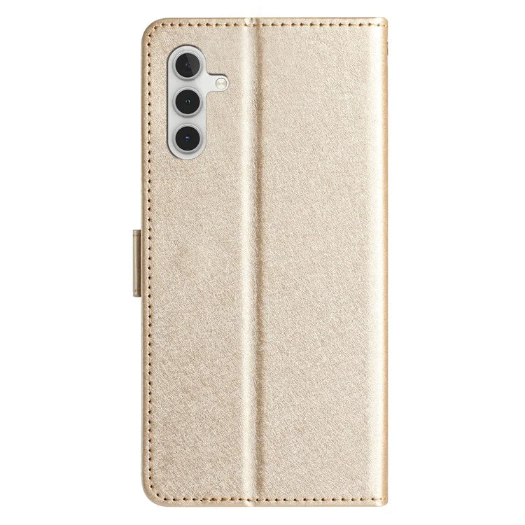 For Samsung Galaxy A55 5G Case Silk Texture Shockproof Leather Wallet Phone Cover